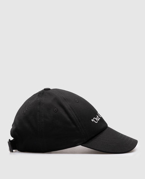 Off-White Чорна кепка з вишивкою Out of office OWLB045F24FAB007