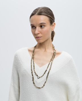 Brunello Cucinelli Золотое ожерелье с серебром MCOW0P610