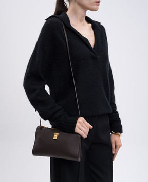 Tom Ford Коричневая кожаная сумка кросс-боди S0517LCL490G