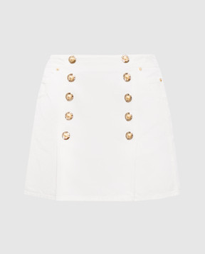 Balmain Біла спідниця міні FF1LBA91DF78
