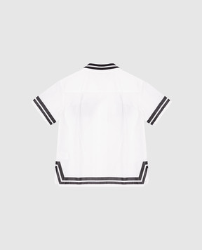 Dolce&Gabbana Детская белая рубашка с контрастным логотипом L44S04G7L6V812+