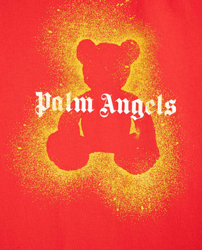 Palm Angels Дитяча червона футболка з принтом PBAA003F25JER005612