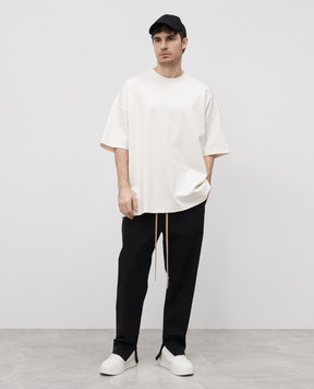 Fear of God Бежевая футболка с патчем логотипа FGE250520VISm