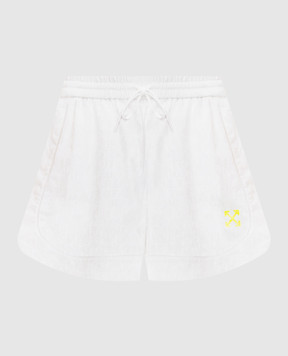Off-White Белые шорты в узор логотипа Off 2CB05NT25FAB001