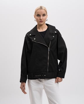 Twin Set Actitude Черная куртка в стиле косухи 251AP2052