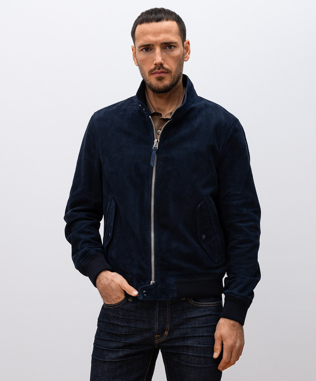 Tom Ford - Синяя замшевая куртка LBG003LMS003S23 купить в Symbol