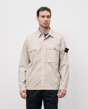 Stone Island Бежевая рубашка с логотипом K1S151200015S0003