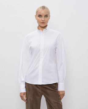 Brunello Cucinelli Белая рубашка с цепочкой мониль M0091NL936