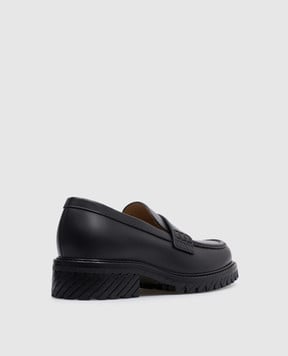 Off-White Чорні шкіряні лофери Сombat OWIG004C99LEA002