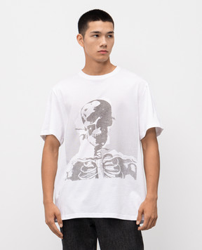 Alexander McQueen Біла футболка з принтом 839222QTADV