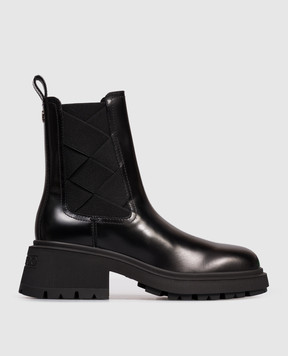 Jimmy Choo Чорні шкіряні челсі Louri Combat LOURICOMBATFLATXXF