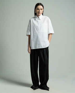 Jil Sander Черные брюки с шелком J02KA0214J65112