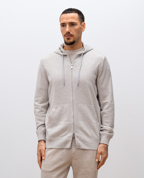 Brunello Cucinelli Бежевая спортивная куртка из кашемира M2223246G