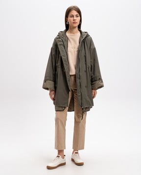 Max Mara Weekend Зеленый двухсторонний парк FUMETTO FUMETTO