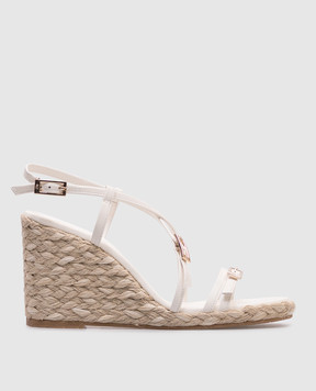 Stuart Weitzman Білі шкіряні босоніжки GEORGIE SK804