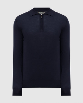 Canali Синє поло з вовни MK01149C0572