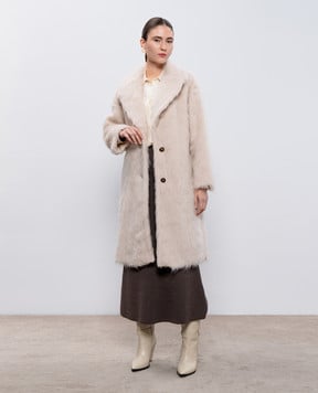 Max Mara Weekend Бежевое пальто с альпакой CANTONE