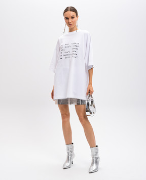 Vetements Біла футболка з написом UA66TR625Ww
