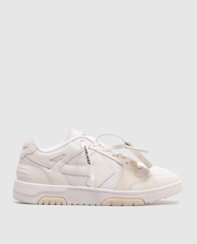 Off-White Бежеві комбіновані кросівки OUT OF OFFICE з логотипом OMIA243C99LEA002