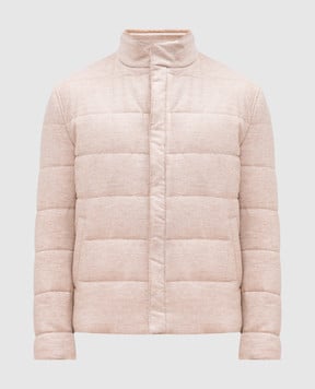 Kiton Бежевая куртка из шерсти и кашемира UW1878V0411F