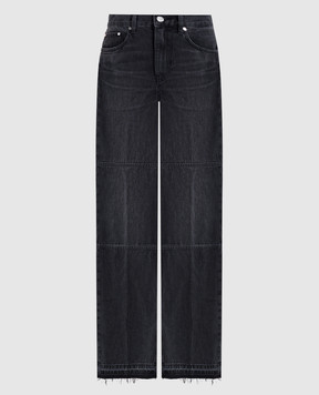 Helmut Lang Чорні джинси з патчем логотипа O09DW202