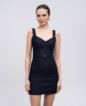 Dolce&Gabbana Синее джинсовое платье-бюстье F63G8DG8MS5