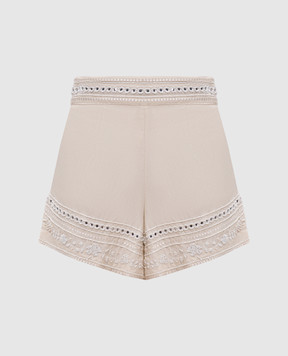 Twinset Бежевые шорты с льном 251LM2FEE