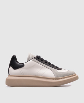 Alexander McQueen Сірі шкіряні кросівки Oversized Retro 807882WIAC4