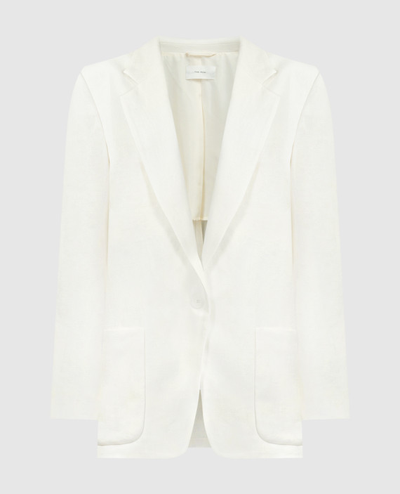 Enza white linen jacket