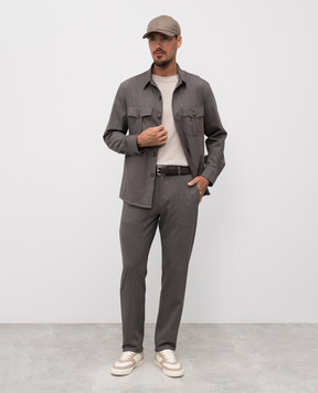 Canali Сірі штани з вовни AS04998U1659