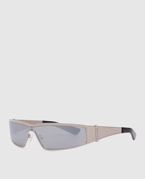 Alexander McQueen Серебристые очки Y2k 821679I3310