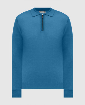 Canali Поло синее из шерсти MK01149C0572