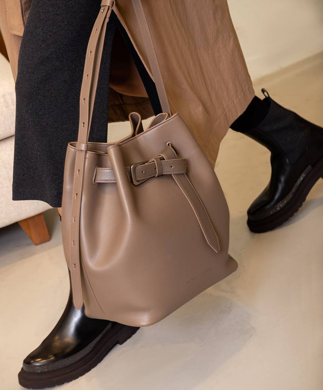 Brunello Cucinelli Черные кожаные челси с цепочкой мониль MZOLG2745 изображение 2