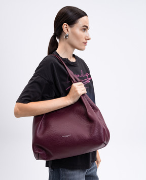 Gianni Chiarini Бордовая кожаная сумка-тоут DUA BS9720RNGDBL