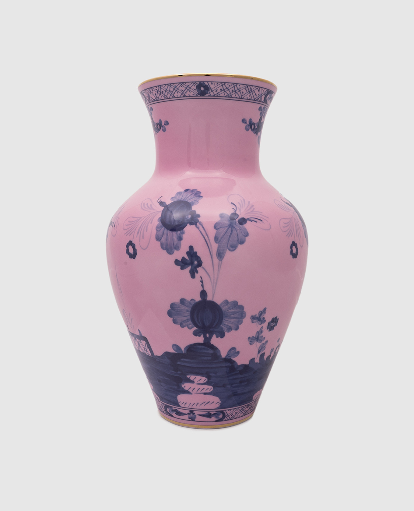 

Розовая фарфоровая ваза Ming Oriente Italiano, Розовый, Декор