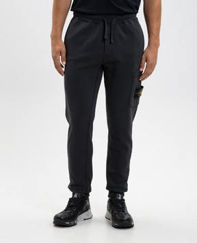 Stone Island Сірі джогери з патчем логотипа K2S156200010S0051