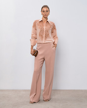 Ermanno Scervino Бежевые брюки клеш D456P727ILM