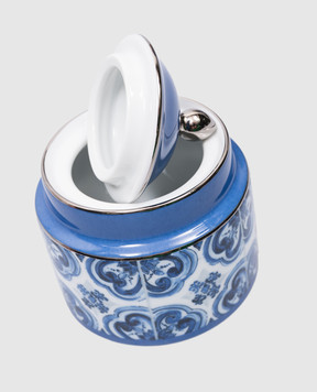 Dolce&Gabbana Порцелянова цукорниця з принтом Blu Mediterraneo TC0101TCA88