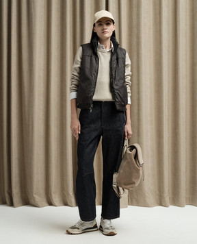 Brunello Cucinelli Двухсторонний жилет с цепочкой мониль M52570006P