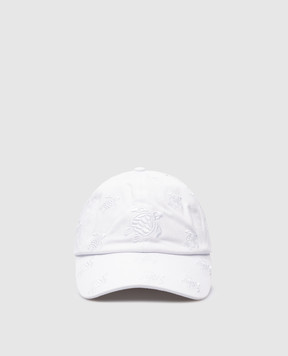 Vilebrequin Біла кепка Turtles All Over з вишивкою логотипа CTLC4493