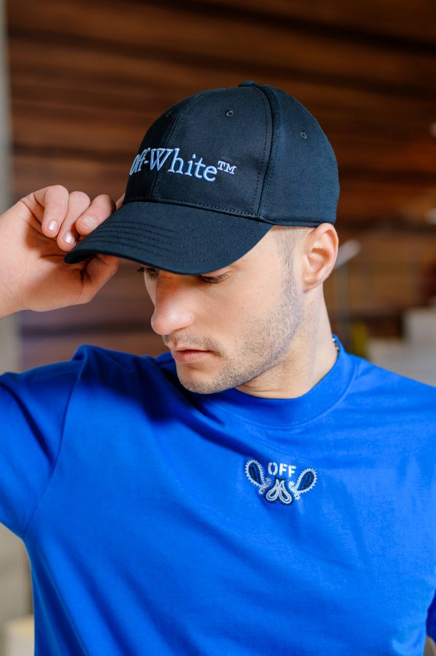 Off-White Чорна кепка з логотипом OMLB052F23FAB028 зображення 6