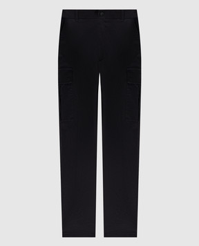 Moncler Черные брюки карго с нашивкой логотипа K10912A00001598C9