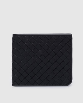 Bottega Veneta Черный кожаный портмоне Intrecciato Piccolo 805654V4LQ2