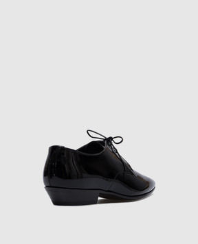 Saint Laurent Черные кожаные лакированные дерби 582020
