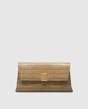 Tom Ford Бежевый клатч NOBILE с тиснением под кожу крокодила L1736LCL403X