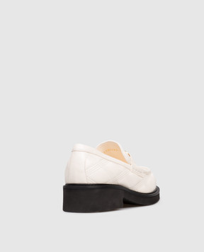 Valentino Белые кожаные лоферы с логотипом VLogo 7W2S0MC8FGZ