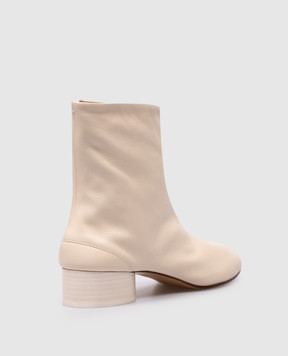 Maison Margiela Бежевые кожаные ботильоны Tabii S58WU0273P3753