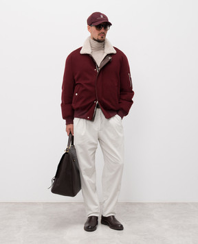 Brunello Cucinelli Білі вельветові штани M280US2480