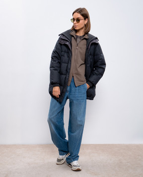 Brunello Cucinelli Серый пуховик из шерсти MT2267922