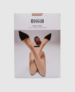 Wolford Бежеві колготи Pure 10 den 14497